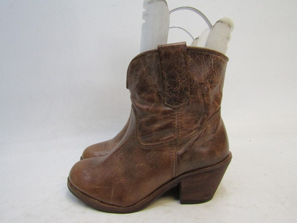 Corral Womens Size 7 M Brown Leather Ankle Cowboy Western Boots